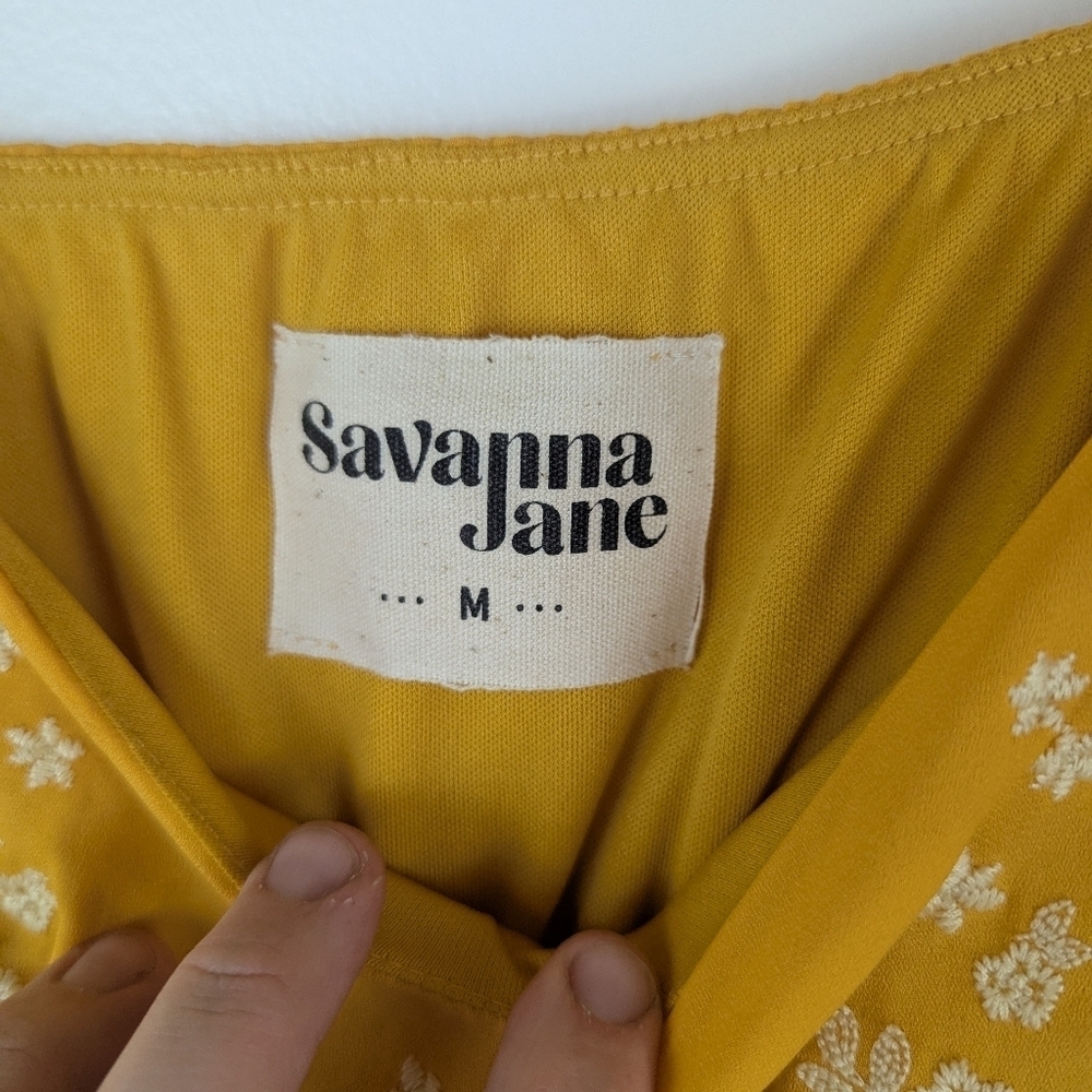 Savanna Jane Carmen Marigold Dress, Sz M - Picture 2 of 5